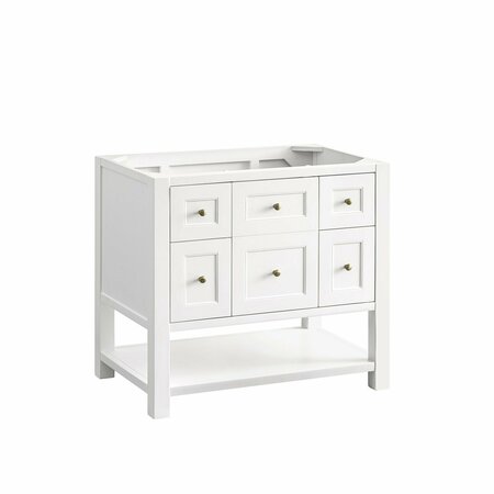 JAMES MARTIN VANITIES Breckenridge 36in Single Vanity Cabinet, Bright White 330-V36-BW